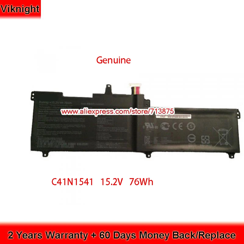 Оригинальный аккумулятор 15 2 в 76Wh C41N1541 для Asus Rog GL702V GL702VM GL702VS GL702ZC GL703G