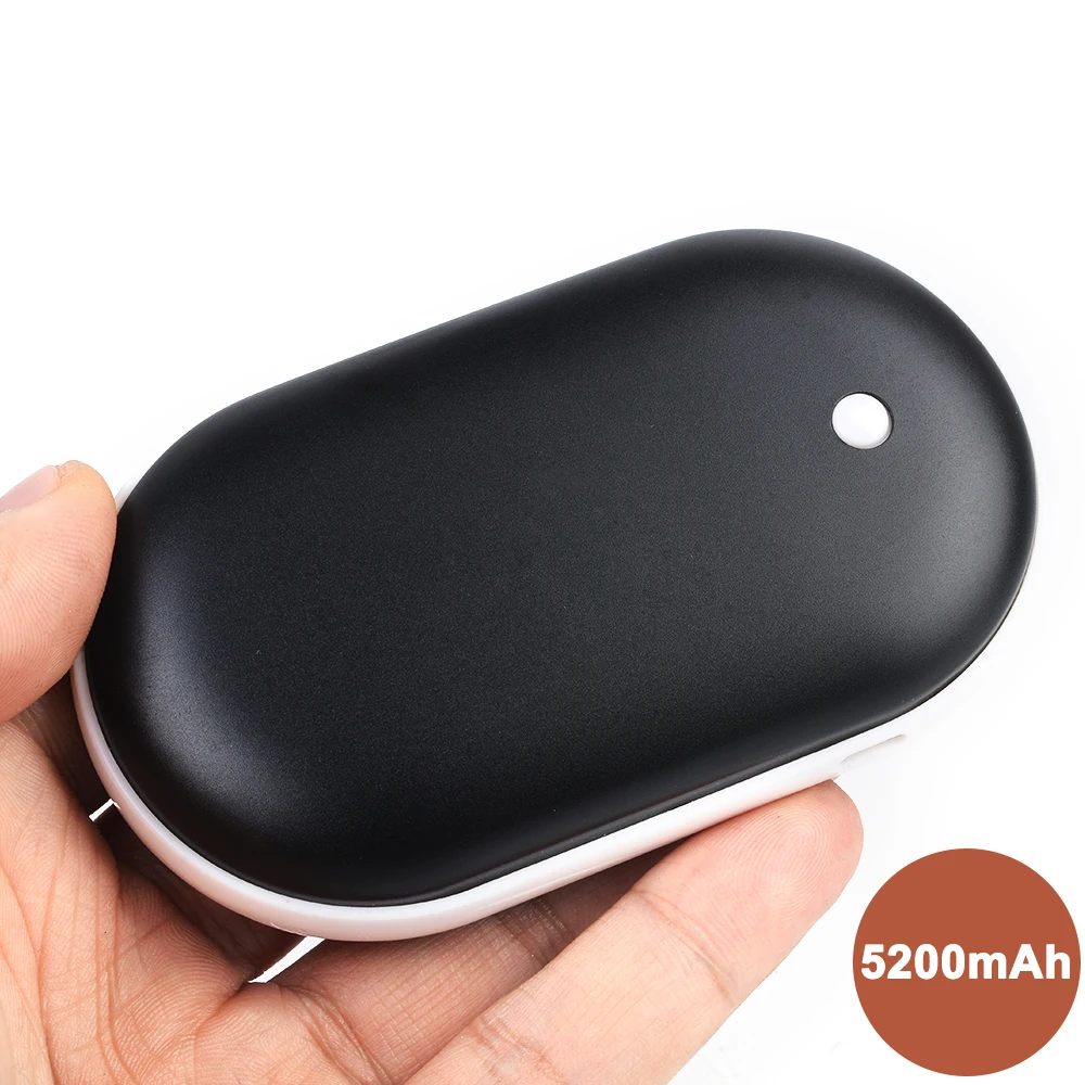 G254131A 5200 мАч USB перезаряжаемая электрическая грелка для рук зимняя двухсторонняя мини 5 в карманный внешний аккумулятор для зимы - Цвет: G254131A