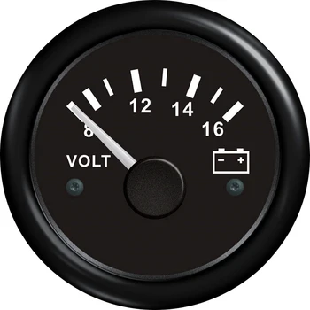 

Marine Waterproof and Anti-Fog Instrument Pointer Voltmeter 52mm 8-16V Marine Voltmeter Gauge