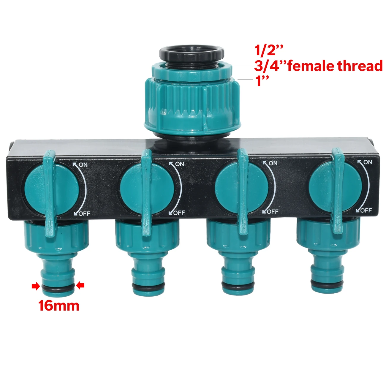 KESLA Greenhouse Garden Water Splitter 1/2 to 3/4 to 1 Connector w/ Valve to 8/11 4/7mm PVC Hose Irrigation System Fitting