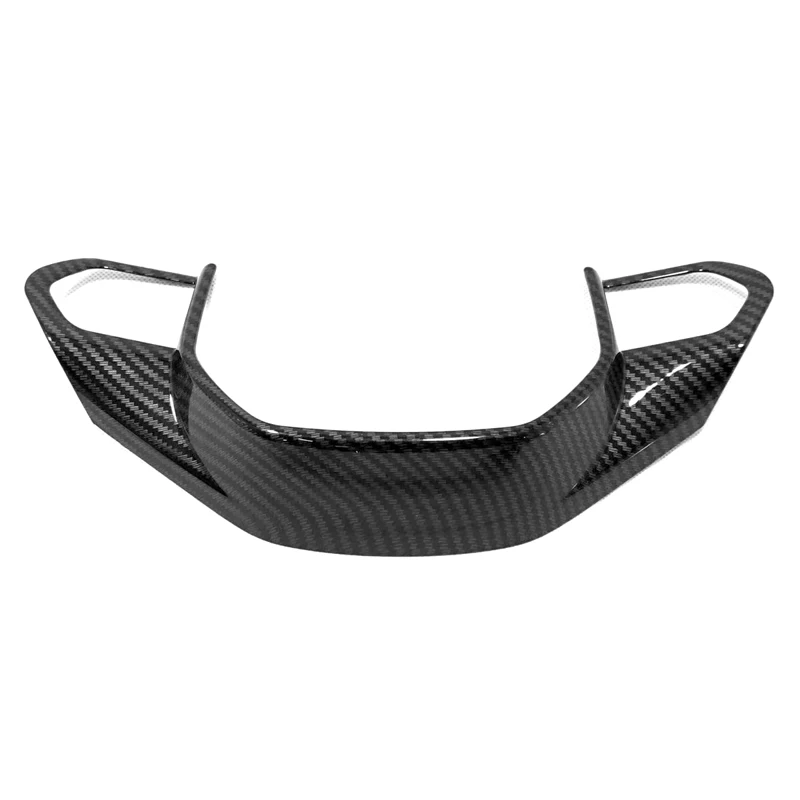 Carbon fiber black Высокий Летающий для Пежо 508- аксессуары ABS интерьер Рулевое колесо Кнопка Крышка отделка 1 шт - Название цвета: Carbon fiber black