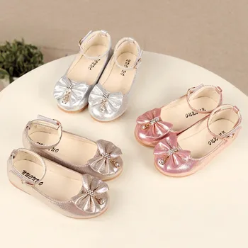 

Kids Shoes girls Children Infant Kids Baby Girls Bowknot Crystal Dance Shallow Single Shoes zapatos niña детская обувь