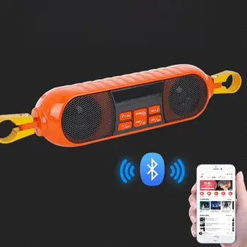 

Motorcycle Bluetooth Speaker Portable Waterproof Support TF Card Subwoofer Radio 6XDB