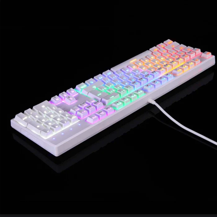 USB Проводная игровая механическая клавиатура RGB подсветка 104 ключи против ореолов UY8