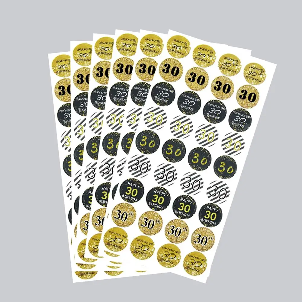 

Taoup 30 40 50 60 Birthday Label Sealing Stickers Happy Birthday Party Decoration Adults Birthday Party Supplies Handmade Crafts