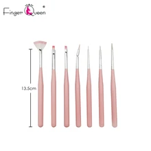7 шт акриловый УФ гель для ногтей кисти набор лайнер кисть для рисования градиентная расческа ручка зеленая деревянная ручка маникюрный набор инструментов B-004