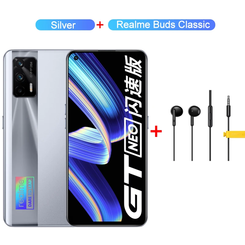 Realme Android Smartphone GT Neo Flash Edition 5G NFC Mobile Phone 6.43" Dimensity 1200 Octa Core 64MP 65W Fast Charge Cellphone 8gb ram 8GB RAM