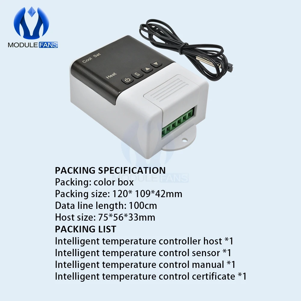 DTC1200 AC 110V 220V Цифровой термостат регулятор температуры для Аквариума Контроллер инкубатора