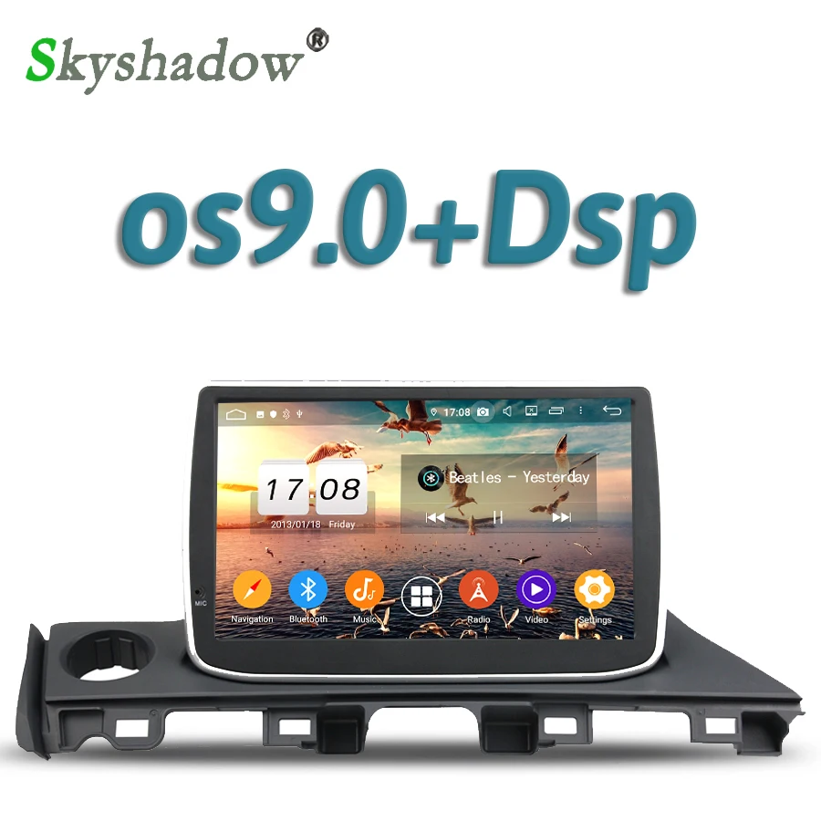 Excellent Car DVD Player DSP IPS TDA7851 Android 9.0 Octa Core 4GB RAM GPS Map RDS Radio WIFI Bluetooth 4.2 For Mazda 6 Atenza 2016 2017 0