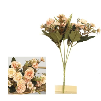 

Artificial Silk Flowers Carnation Bouquets 11Head Fake Floral Wedding Desk Decor