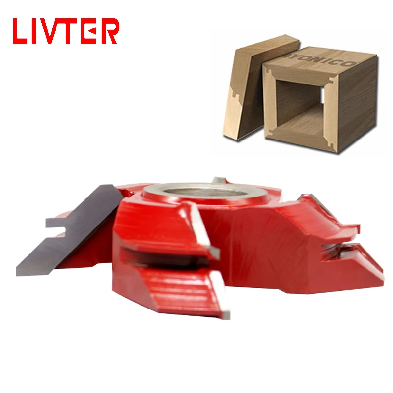 LIVTER 4 Teeth Woodworking Chipper Blade Angle Shaper Cutter Head for