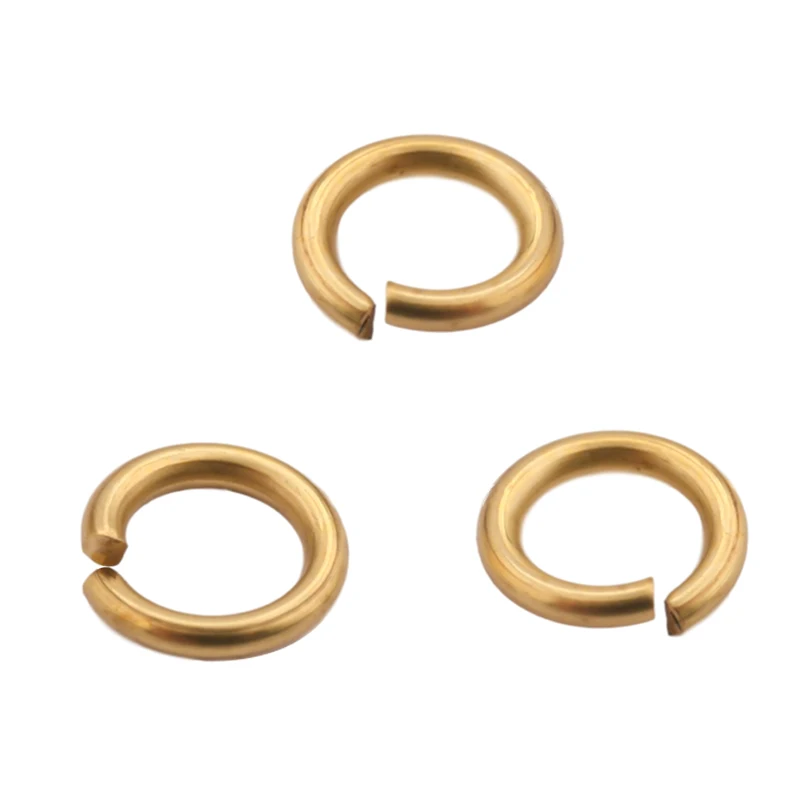 

200pcs Raw Brass Gold Tone Open Jump Rings & Split Ring For Earrings Connectors Bracelet Making DIY Jewelry Findings Accessories