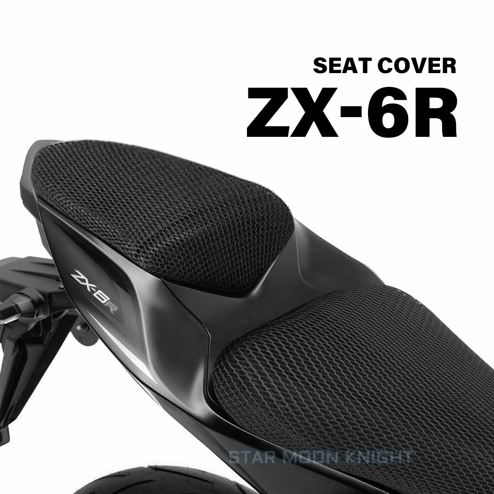 Front Driver Seat Saddle For Kawasaki Ninja ZX6R / ZX636 (2009-2018) - Black Leather Replacement Seat 5 thumbnail image