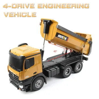 

Huina Toys 1573 1/14 10ch Alloy Rc Dump Trucks Engineering Construction Car Remote Control Vehicle Toy Rtr Rc Truck Gift For Boy