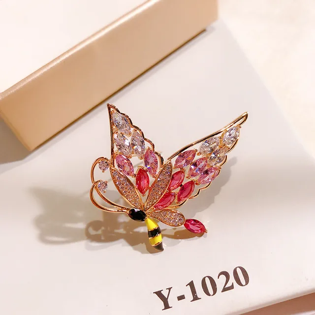 Luxury AAA Zircon Rose Sunflower Dandelion Brooches Pins Jewelry Rhinestone Cubic Zirconias Brooch for Women Wedding Bouquet Pin 15