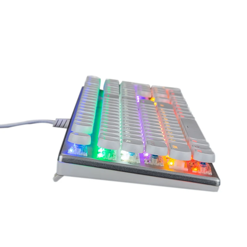 Механическая клавиатура 1505 RGB в стиле ретро круглые подвесные клавиши 108 игровая