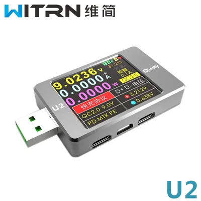 WITRN-U2 измеритель тока и напряжения USB тестер QC4+ PD3.0 2,0 PPS протокол быстрой зарядки