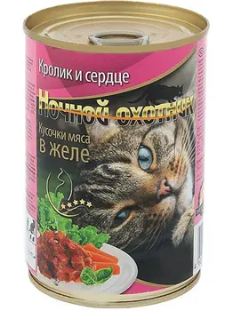 

Night Hunter NIGHT HUNTER for adult cats with rabbit and heart in jelly 415 gr