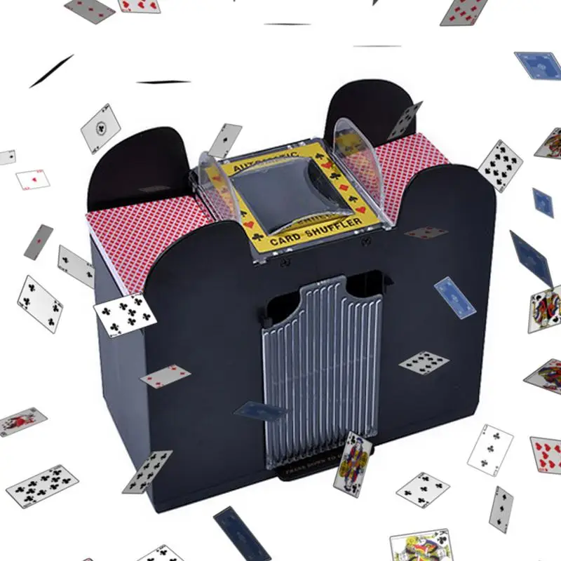 

Poker Card Automatic Card Shuffler Electric Board Game Cards Shuffler Six Decks Of Cards Shuffle In Seconds Washable Six Poker
