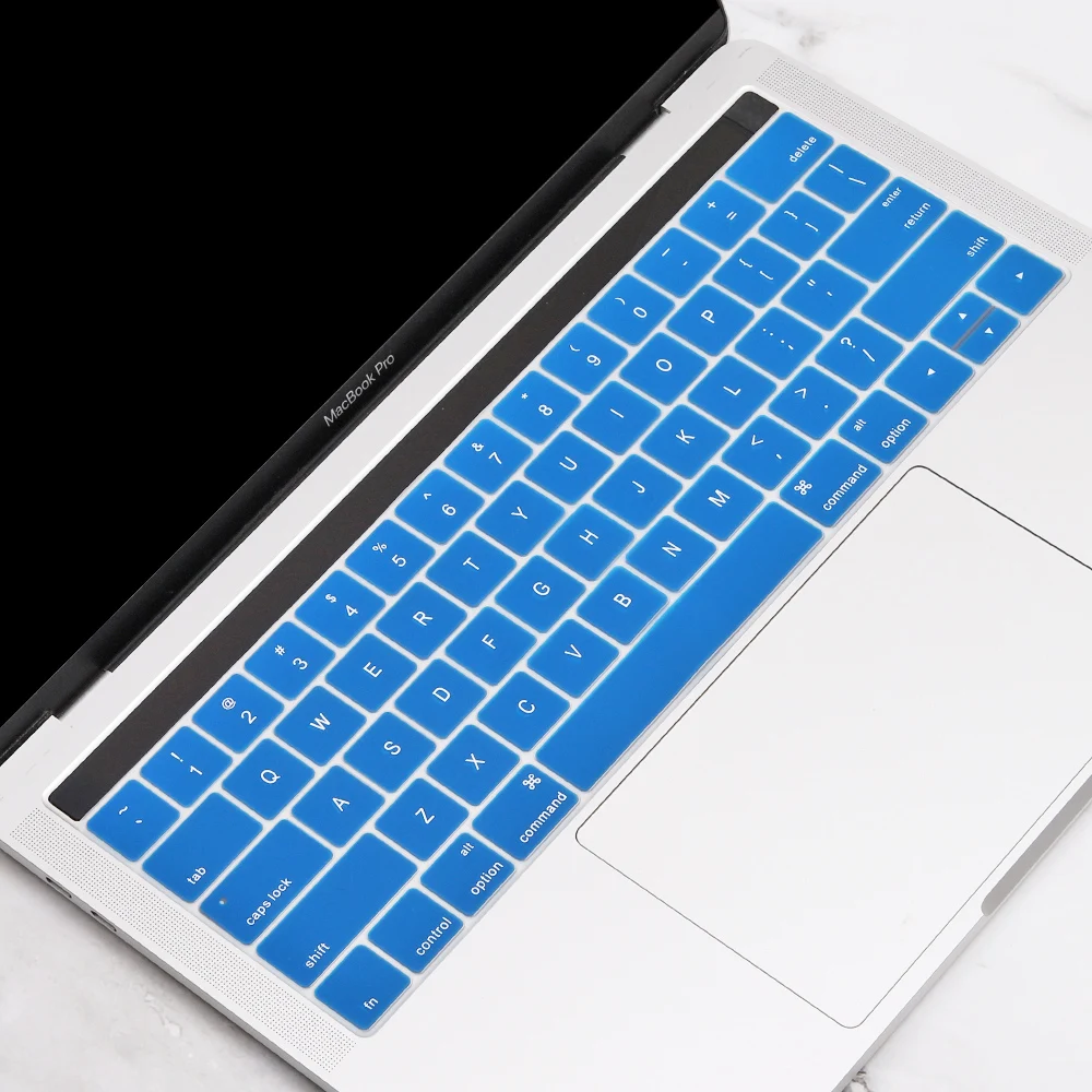 Силиконовый чехол для клавиатуры для MacBook Pro 13 15 дюймов Сенсорная панель A2159 A1989 A1990 US введите версию клавиатуры протектор