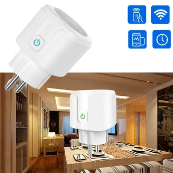

16A Remote Control Home WiFi Smart Power Socket Wireless Timer Switch Outlet EU Plug