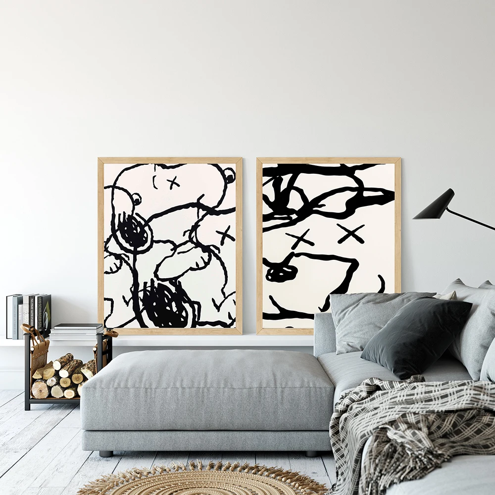 Contemporary Exhibition Kaws Master Poster Canvas Painting And Prints Comics Art Decoration Mural Home Kids Room Wall Decor | Дом и сад