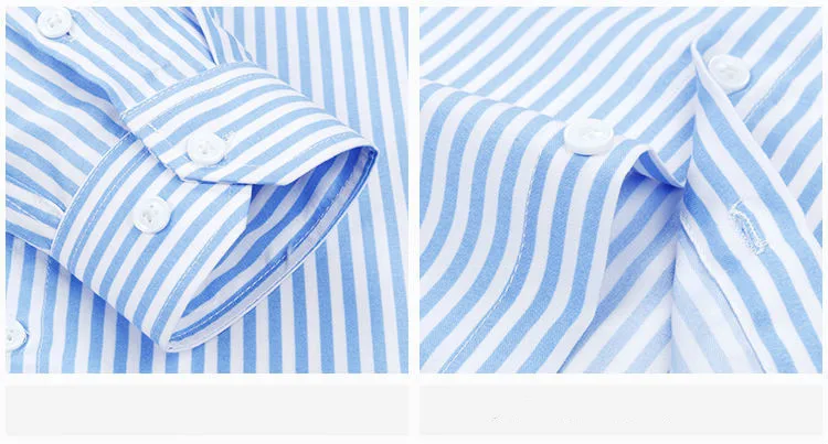 SHiONFA Frühling Herbst männer Streifen Langarm Casual Kleidung Tasche Druck Übergroßen Shirts Koreanischen Stil Modische Tragen 5XL – Detail 4