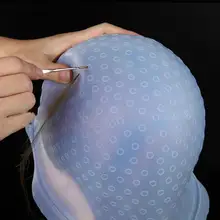 Профессиональная силиконовая краска для волос колпачок с иглой салон цвет ing многоразовый колпачок для красителя глазурь опрокидывание волос колпак для окраски волос инструменты