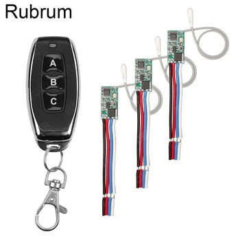 

Rubrum Wireless Remote Control Switch DC 12V 24V RF Relay 1CH Smart Home Led Light Switch 433Mhz RF Receiver Module Transmitter