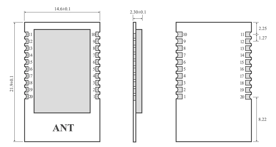 1 шт. 2,4 ГГц DA14580 Bluetooth ble 4,2 радиочастотный модуль приемопередатчик E104-BT02 SMD беспроводной передатчик приемник 2,4 ГГц модуль Bluetooth