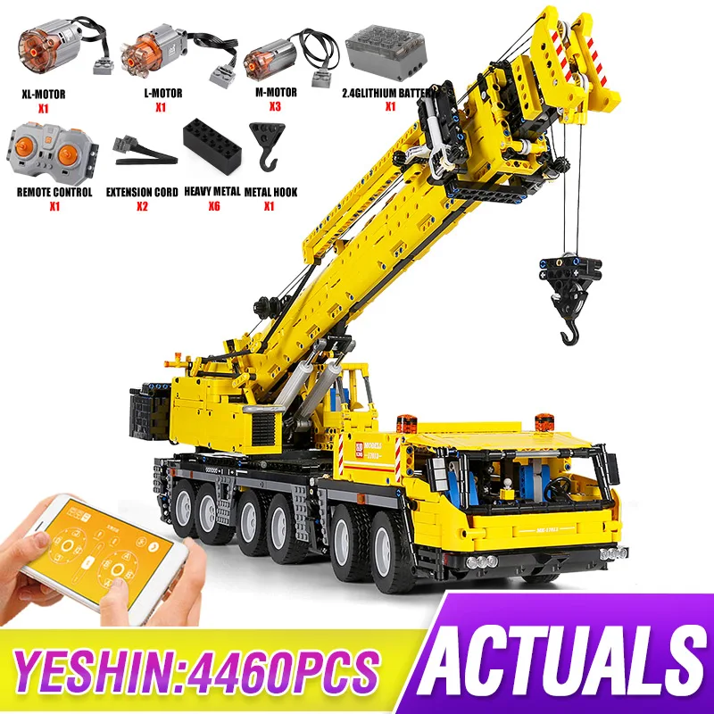 

MOULD KING 17013 Technical GMK Mobile Crane Remote Controlled Building Blocks Super Crane Construiction Set for Kids