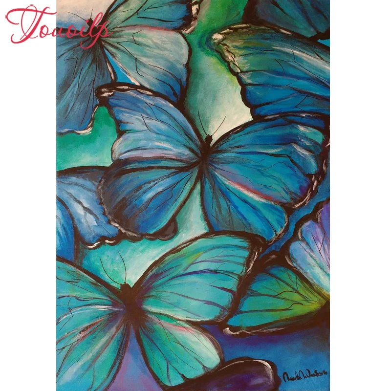Full Square&ampround Drill 5D blue butterfly Diamond Painting Creative Retro Decoration Embroidery Cross Stitch Mosaic Home Decor | Дом и сад
