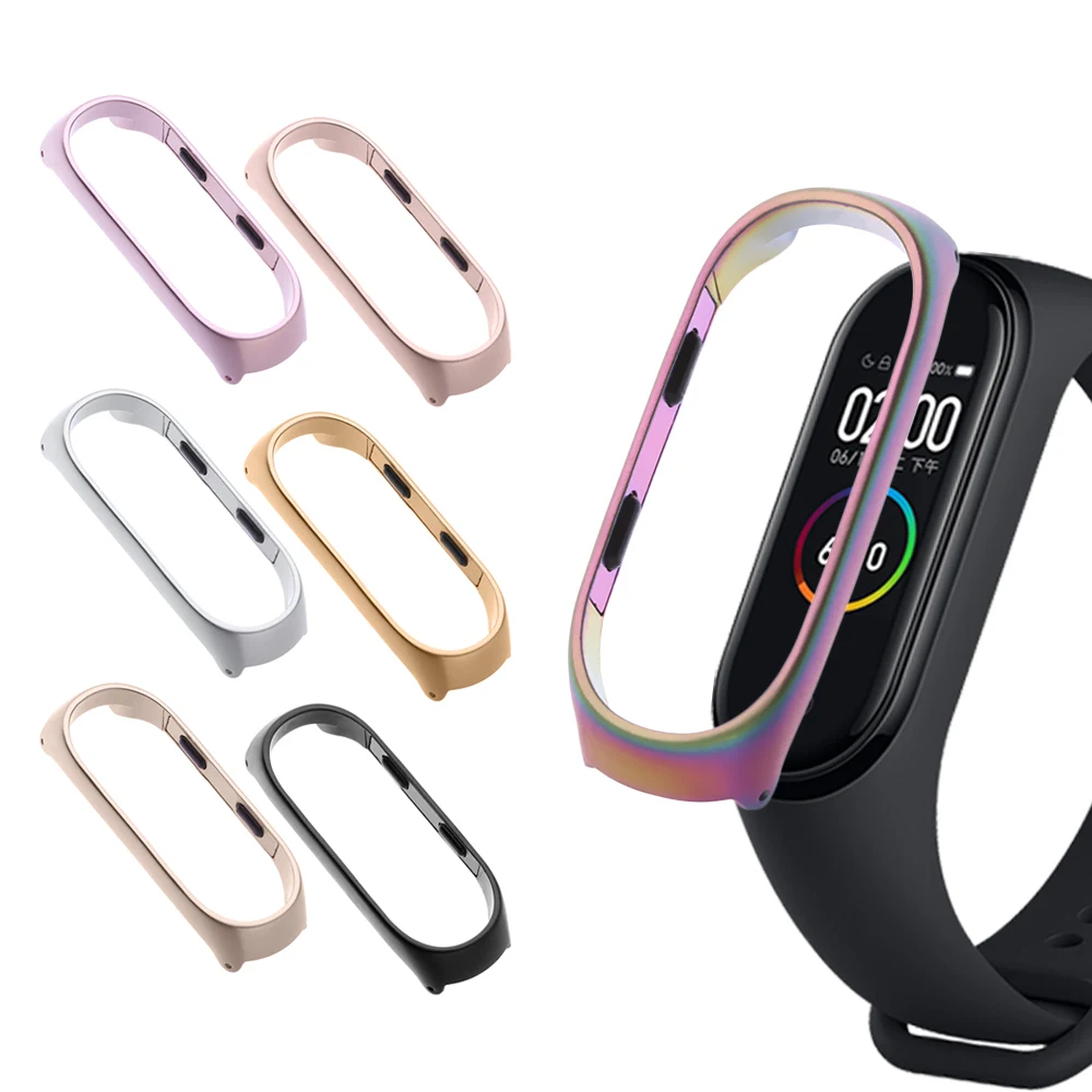 Металлическая защитная рамка аксессуары для часов чехол Xiaomi Mi Band 3 4 корпус из