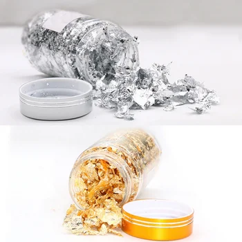 

DIY Gold Silver Foil Glitter Sequins Nail Art Resin Jewelry Fillings Pendant Stuff Accessories Charms Handmade Paillette Craft