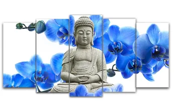 

5D DIY Full Square Diamond Painting "Buddha & orchid" Multi-picture Combination Embroidery Cross Stitch Mosaic Decor