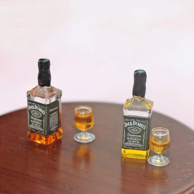 1:12 Miniatur Whisky Flaschen Modell Puppenhaus Lebensmittel Lebensmittel Küche 
