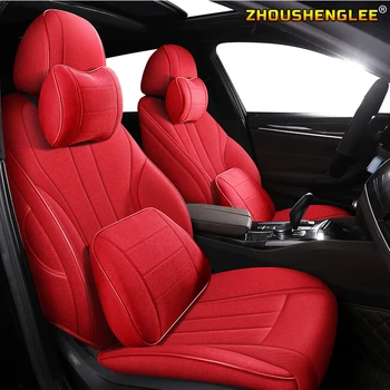 

ZHOUSHENGLEE Custom FLAX car seat covers For Volkswagen Passat Beetle Tuareg Tiguan Phaeton VW R36 Eos MAGOTAN Scirocco car seat