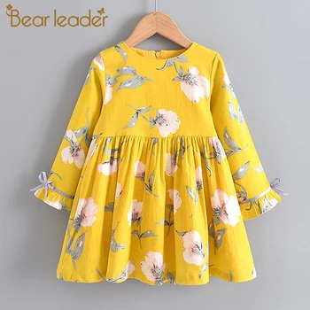 

Bear Leader Girls Flowers Autumn Dress 2020 New Fashion Floral Dress Girls Casual Outfits Long Sleeve Kids Children Clothing