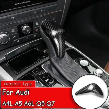 

Car styling Carbon Fiber Sticker for Audi A4L Q5 2009-12 A6L A5 Q7 2008-10 Car interior Gear head Handle Sticker