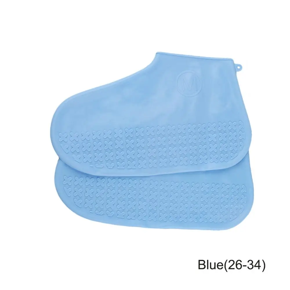 Blue(26-34) Открытый силиконовый водонепроницаемый чехол для обуви, непромокаемый, для кемпинга, пешего туризма, пикника, противоскользящий чехол для спортивной обуви, аксессуары, 4 цвета - Цвет: Blue(26-34)