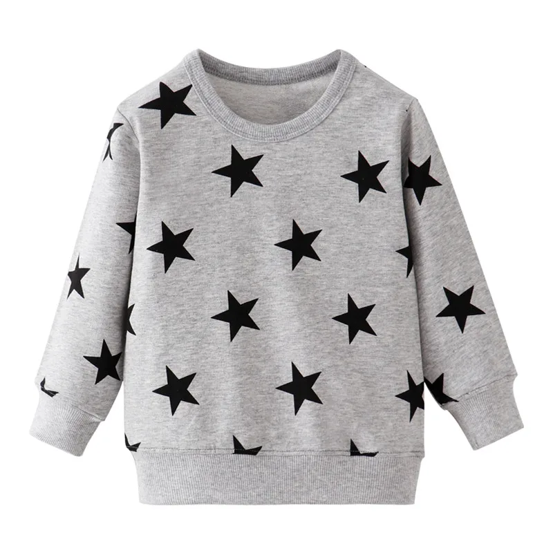 Jumping meter/Детские свитера для мальчиков; топы для детей с принтом звезд; сезон осень-зима; Лидер продаж; дизайнерская рубашка для мальчиков и девочек; спортивная одежда - Цвет: T9063 STARS