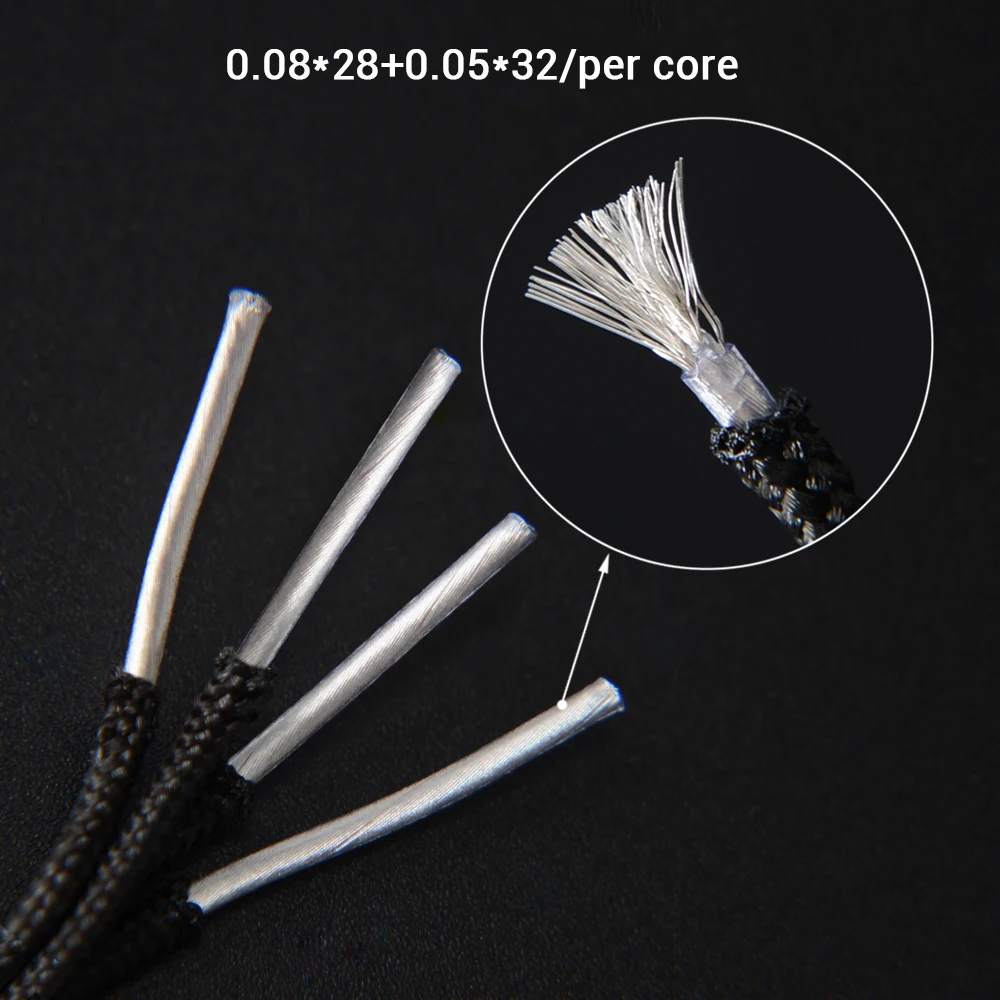NICEHCK C4 1 кабель 6N UPOCC медный посеребренный 3 5/2 5/4 4 мм MMCX/2Pin/QDC/NX7 для KXXS Kanas LZ A7 TANCHJIM NX7