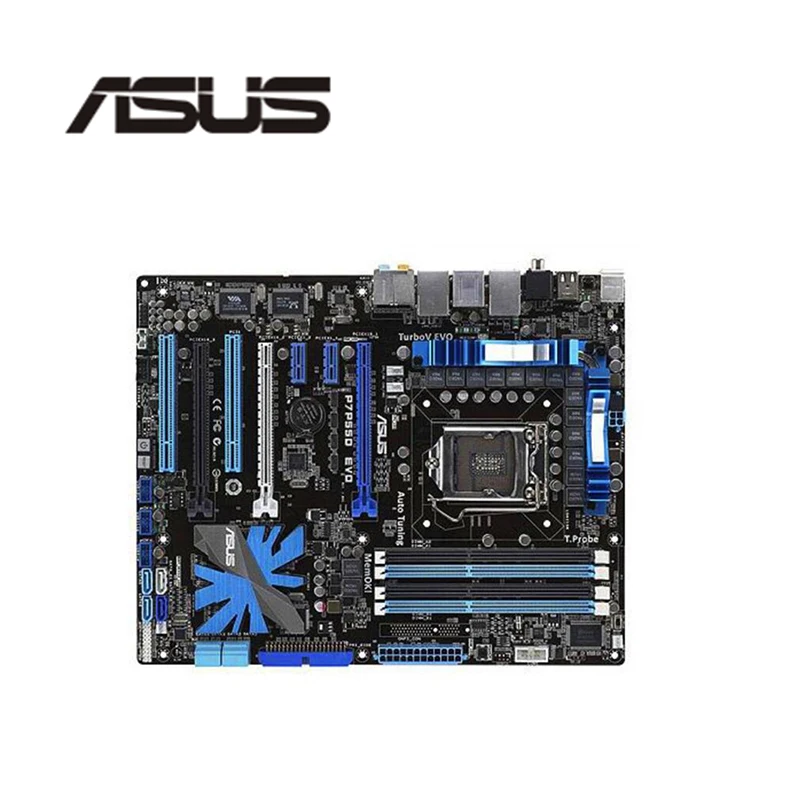 Разъем LGA 1156 для ASUS P7P55D EVO материнская плата настольного компьютера P55 i3 i5 i7 DDR3 16 ГБ