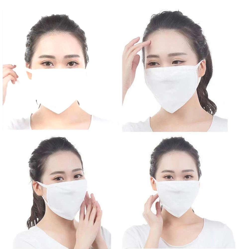 Хлопок Анти Dust Flu Рот маска черный белые мужской Maska двухслойные ветрозащитные