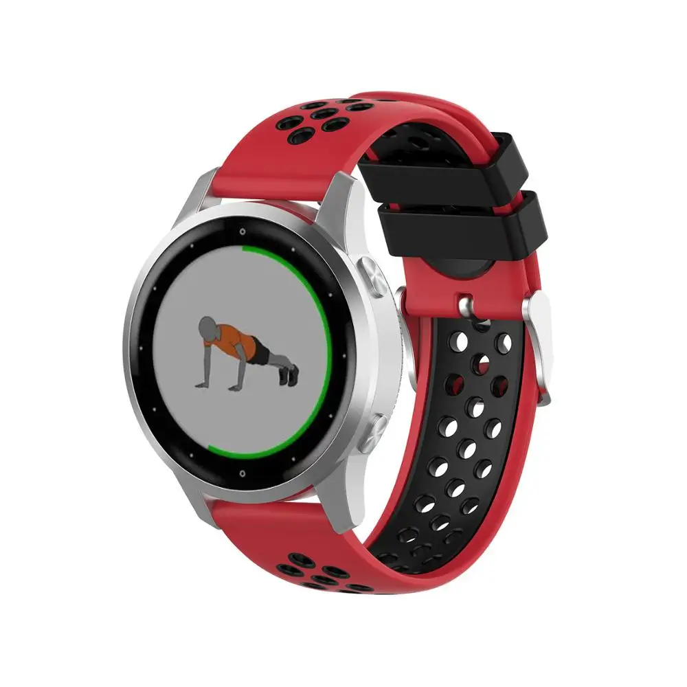 18 мм 22 мм ремешок для часов Garmin VivoActive 4S/Active S силиконовый браслет для Garmin VivoActive 4 Смарт-часы