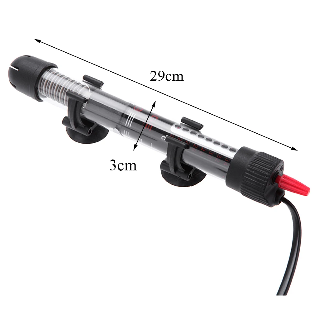 25/50/100/200/300 Aquarium Mini Submersible Fish Tank Adjustable Water Heater