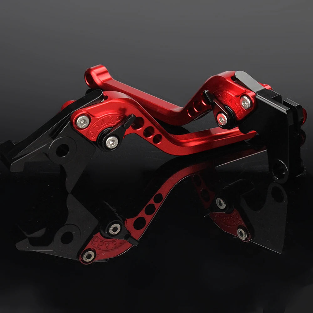 RED Новое поступление GY6 Мотоцикл CNC Алюминиевые Регулируемые тормозные рычаги высокое качество руль сцепления для Honda GROM MSX125 2013 - Цвет: RED