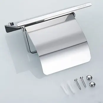 

Stainless Steel Anti-rust Tissue Holder Wall Mounted Hanging Rack Roll Paper Towel Holder Bathroom Toilet Home Supplies