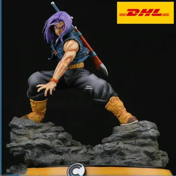 

12" Anime Dragon Ball Statue Super Saiyan Bust Torankusu Full-Length Portrait Future Trunks GK Action Figure Toy BOX 29CM V333