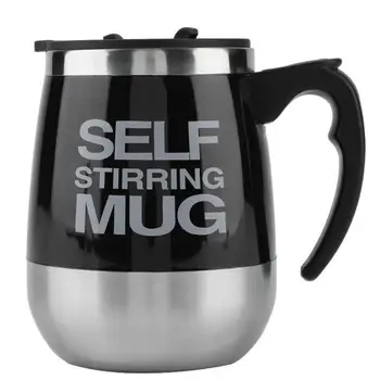 

Efficient Magnetic Self Stirring Mug Stainless Steel Automatic Mixing Cup Double Insulated Cup for Coffee Milk Grain Oat